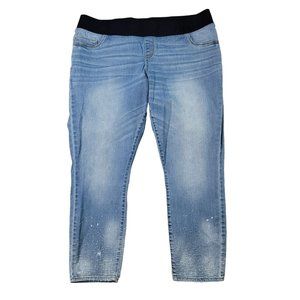 liz lange maternity ankle skinny light wash jeans size XL